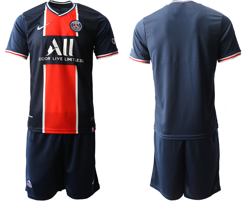 Men 2020-2021 club Paris St German home blue Soccer Jerseys->paris st german jersey->Soccer Club Jersey